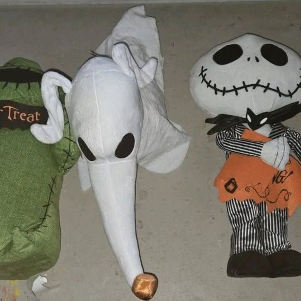 Tim Burtons Nightmare Before Christmas Disney 5 Plush Halloween Set NWT
